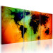 Canvas World map - colorful oceans 55410 additionalThumb 2