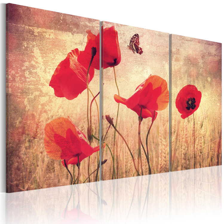 Canvas Print Vintage poppies 58510 additionalImage 2