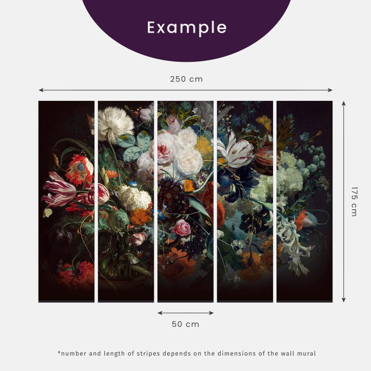 Wall Mural Scent of Spring - Abstraction with Composition of Flowers on an Irregular Background 60710 additionalImage 16