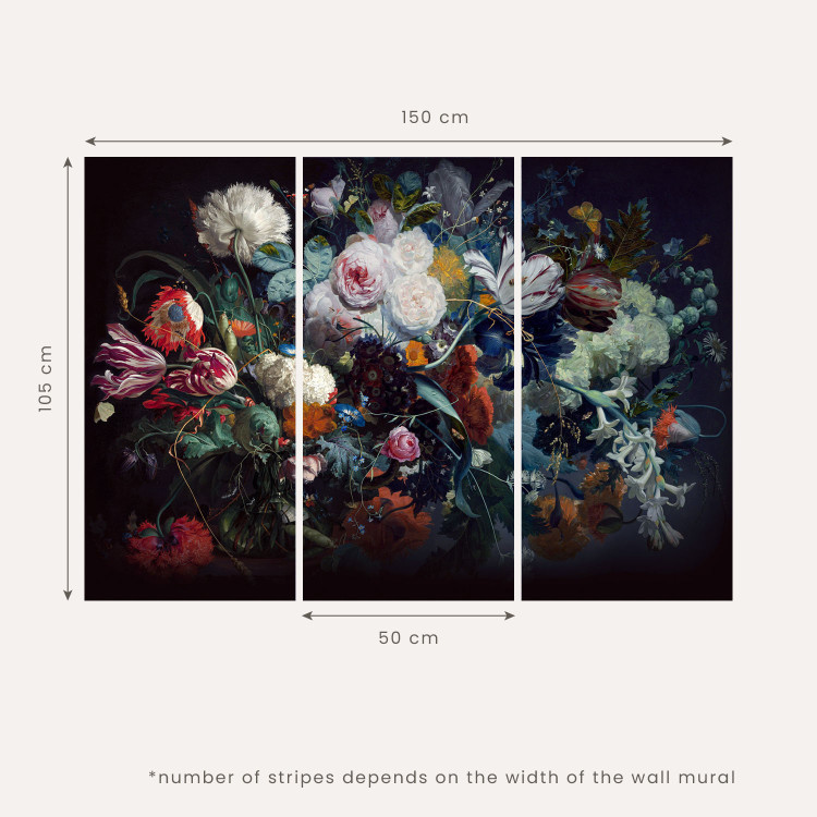 Wall Mural Scent of Spring - Abstraction with Composition of Flowers on an Irregular Background 60710 additionalImage 11