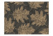 Wall Mural Sleeping Autumn - Abstraction with Leaves on Dark Background with Plant Pattern 60810 additionalThumb 1