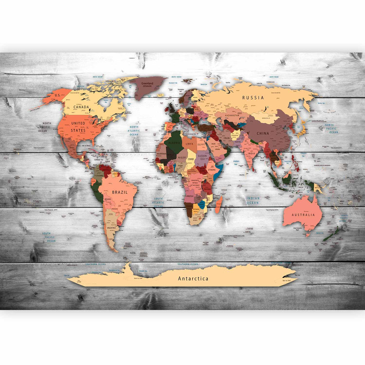 Photo Wallpaper World direction - world map with English captions of countries and cities 90210 additionalImage 5