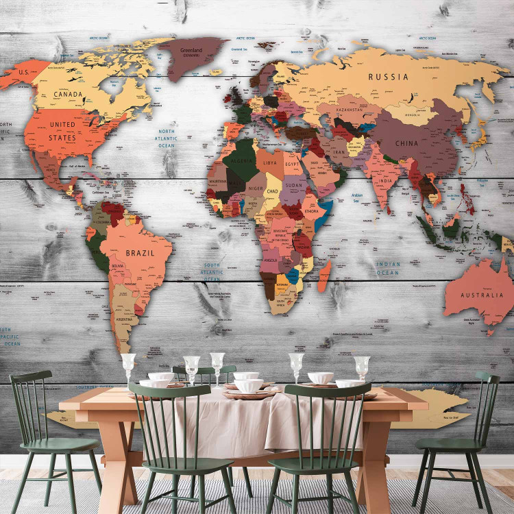 Photo Wallpaper World direction - world map with English captions of countries and cities 90210 additionalImage 6
