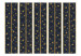 Room Divider Lacy Constellation II - texture of dark fabric with golden stars 95410 additionalThumb 3