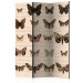 Room Separator Retro Style: Butterflies - colorful butterflies on old paper with writings 97910