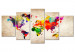 Canvas Art Print World Map: Abstract Fantasy 98110