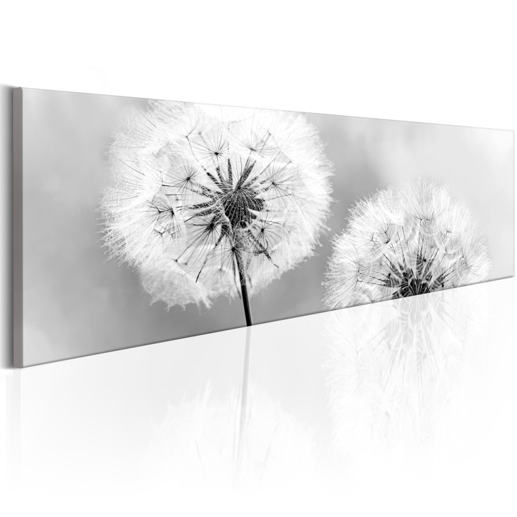 Canvas Midsummer (1-piece) - Black and White Dandelions on Summer Day 106220 additionalImage 2