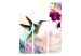 Folding Screen Hummingbirds and Flowers - colorful bird and summer plants on a multicolored background 107420 additionalThumb 3
