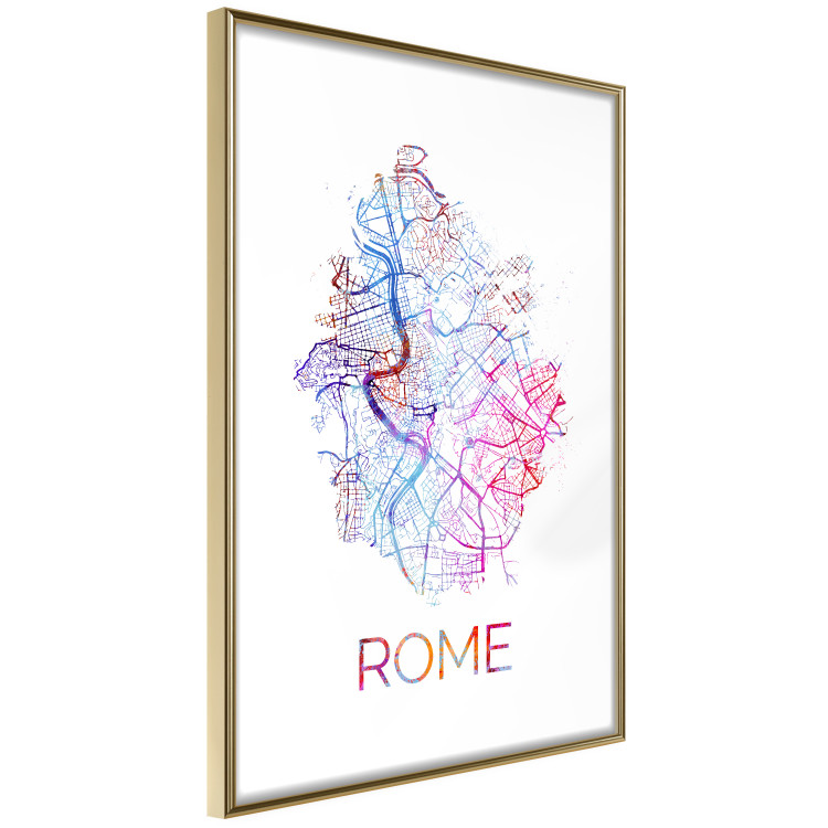 Poster Rome - English text and colorful map of the Italian city on a white background 114320 additionalImage 8