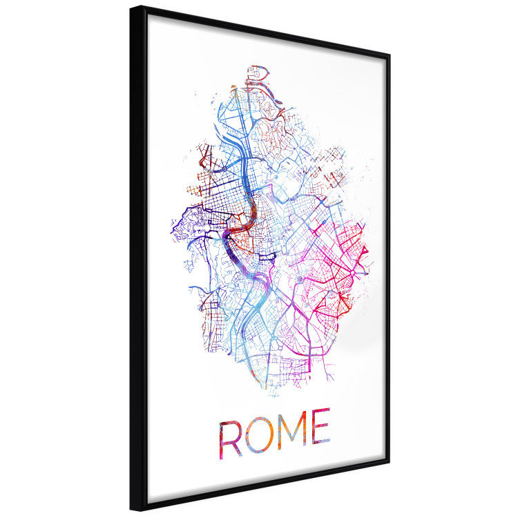 Poster Rome - English text and colorful map of the Italian city on a white background 114320 additionalImage 12