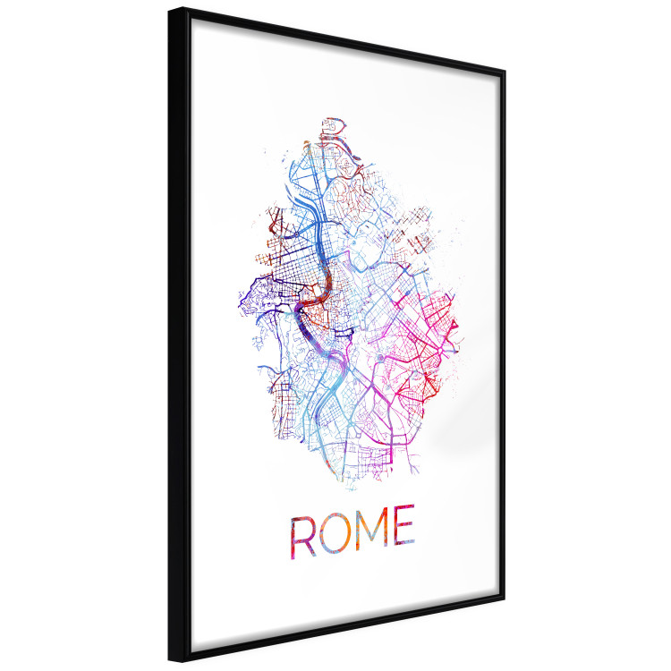 Poster Rome - English text and colorful map of the Italian city on a white background 114320 additionalImage 13