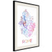 Poster Rome - English text and colorful map of the Italian city on a white background 114320 additionalThumb 3