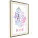 Poster Rome - English text and colorful map of the Italian city on a white background 114320 additionalThumb 2