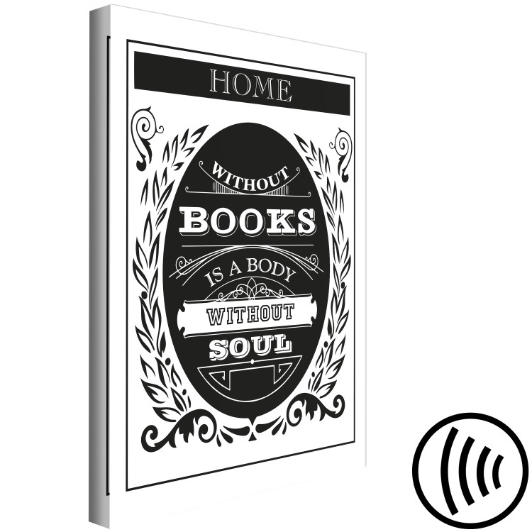 Canvas Print Home Without Books is a Body Without Soul (1 Part) Vertical 114620 additionalImage 6