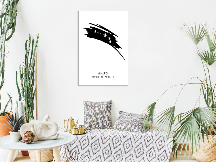 Canvas Print Aries - Minimalistic graphics with stars and dates 114820 additionalImage 3