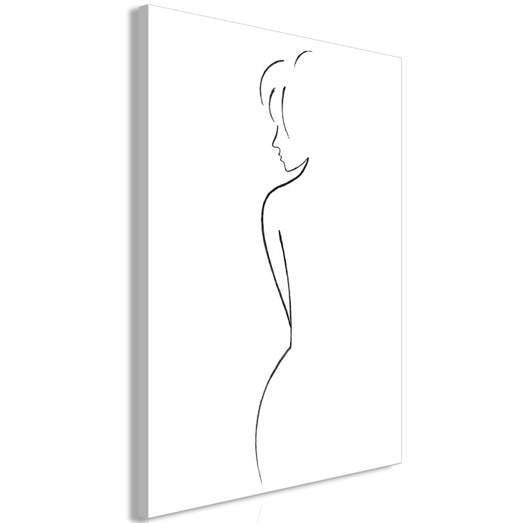 Canvas Secret of Femininity (1-part) - Black and White Silhouette of a Figure 115220 additionalImage 2