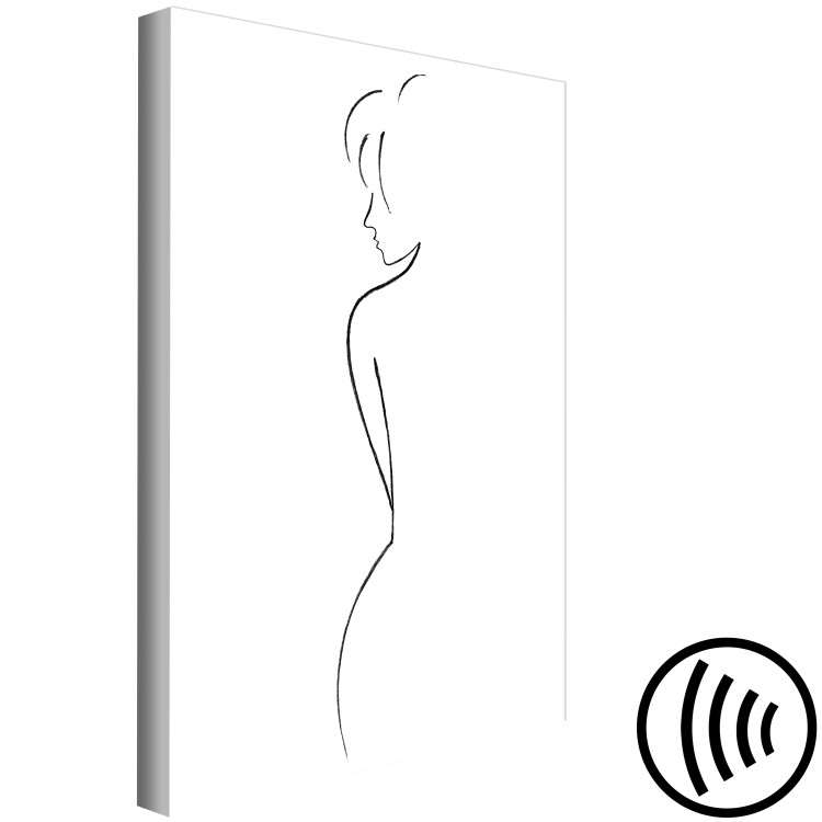 Canvas Secret of Femininity (1-part) - Black and White Silhouette of a Figure 115220 additionalImage 6