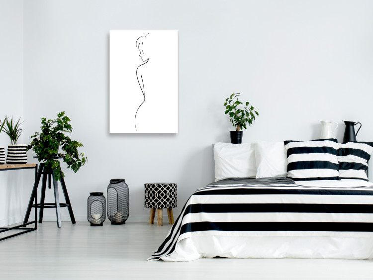 Canvas Secret of Femininity (1-part) - Black and White Silhouette of a Figure 115220 additionalImage 3