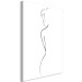 Canvas Secret of Femininity (1-part) - Black and White Silhouette of a Figure 115220 additionalThumb 2