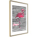 Poster Black Stripes and Flamingo - text and pink bird on a background of horizontal stripes 115320 additionalThumb 8