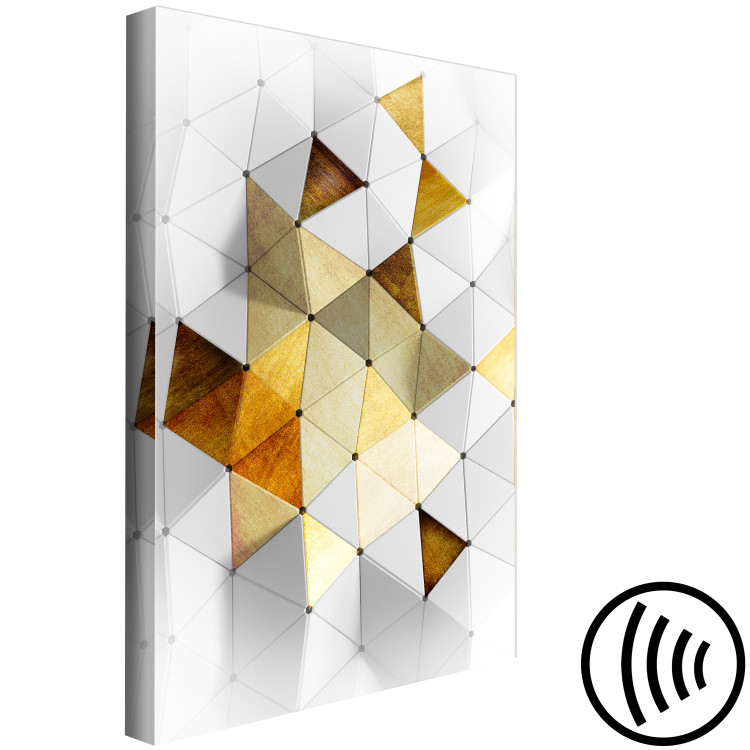 Canvas Art Print Golden Trend (1-part) - Geometric Figures on White Background 118520 additionalImage 6