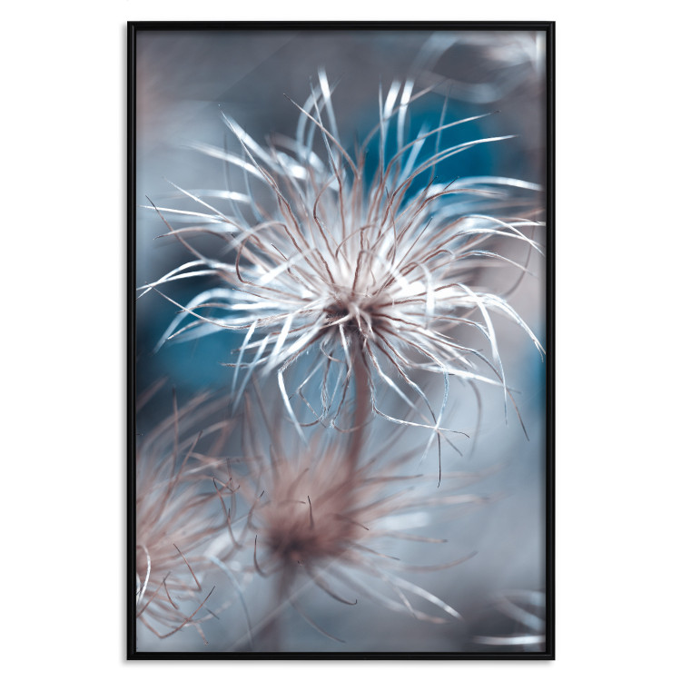 Poster Plant in Blues - composition with flowers on a cool-toned background 121620 additionalImage 18