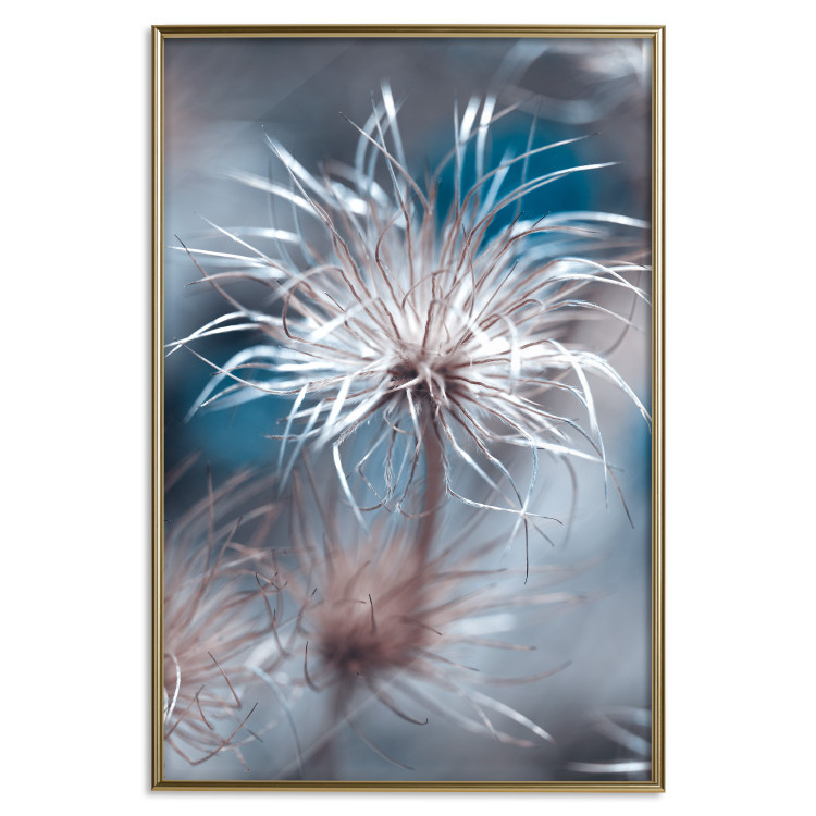 Poster Plant in Blues - composition with flowers on a cool-toned background 121620 additionalImage 16