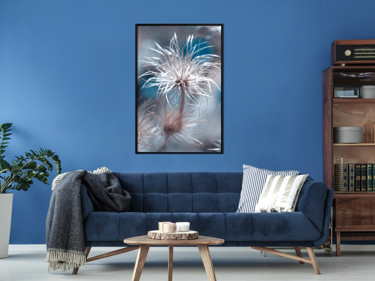 Poster Plant in Blues - composition with flowers on a cool-toned background 121620 additionalImage 3