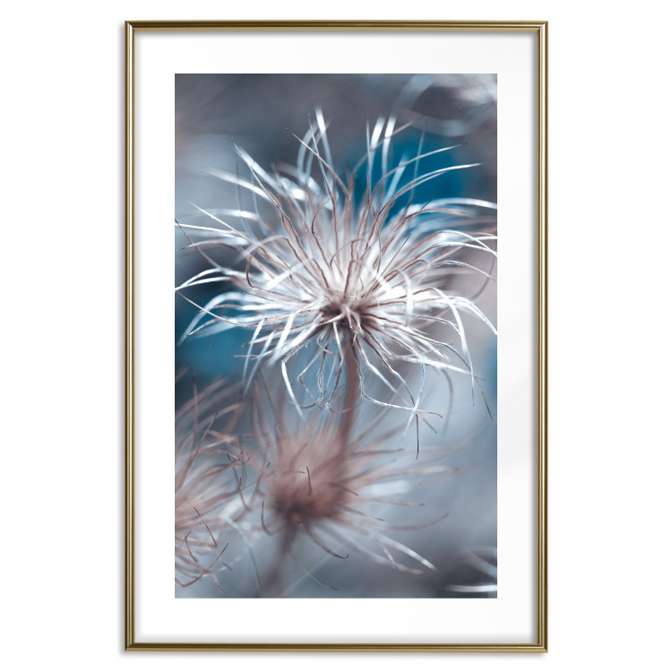 Poster Plant in Blues - composition with flowers on a cool-toned background 121620 additionalImage 14