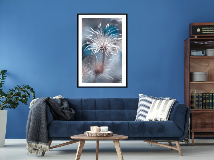 Poster Plant in Blues - composition with flowers on a cool-toned background 121620 additionalImage 4