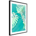 Poster Mint Monstera - green monstera leaves on a mint-colored background 122620 additionalThumb 10