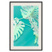 Poster Mint Monstera - green monstera leaves on a mint-colored background 122620 additionalThumb 19