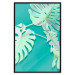 Poster Mint Monstera - green monstera leaves on a mint-colored background 122620 additionalThumb 20