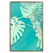 Poster Mint Monstera - green monstera leaves on a mint-colored background 122620 additionalThumb 17
