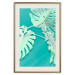 Poster Mint Monstera - green monstera leaves on a mint-colored background 122620 additionalThumb 18