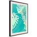 Poster Mint Monstera - green monstera leaves on a mint-colored background 122620 additionalThumb 3