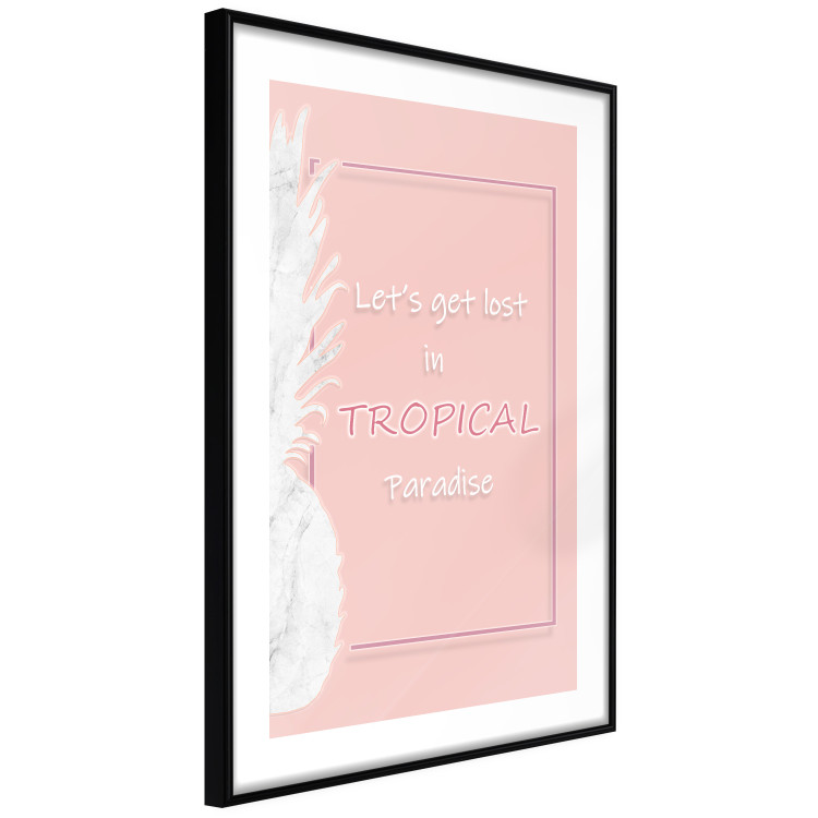 Poster Let's Get Lost in Tropical Paradise - English text on a pink background 123220 additionalImage 11