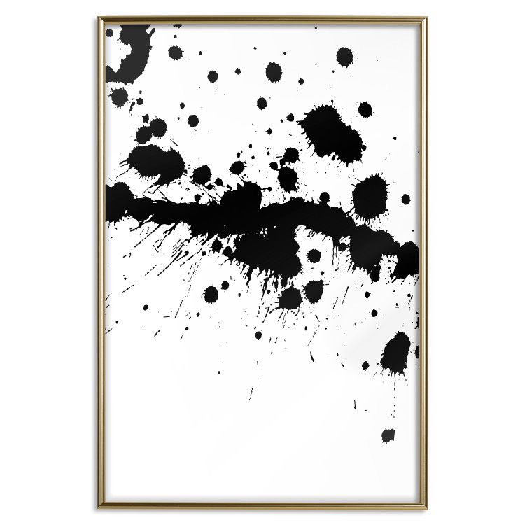 Wall Poster Trace of Passion - black abstract spots and patterns on white background 123520 additionalImage 20