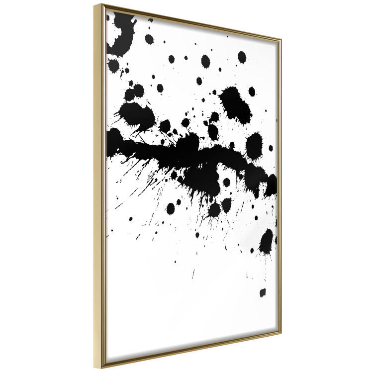 Wall Poster Trace of Passion - black abstract spots and patterns on white background 123520 additionalImage 12