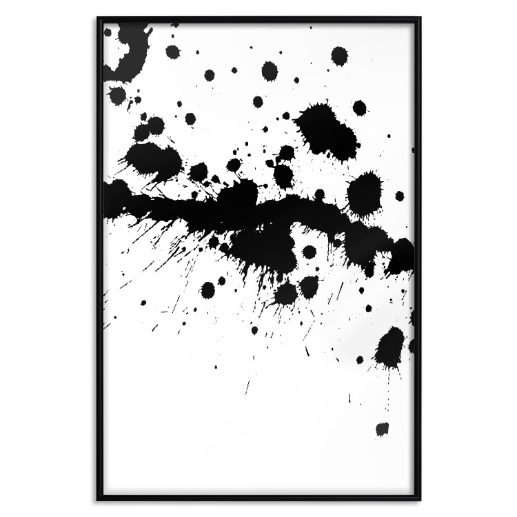 Wall Poster Trace of Passion - black abstract spots and patterns on white background 123520 additionalImage 24