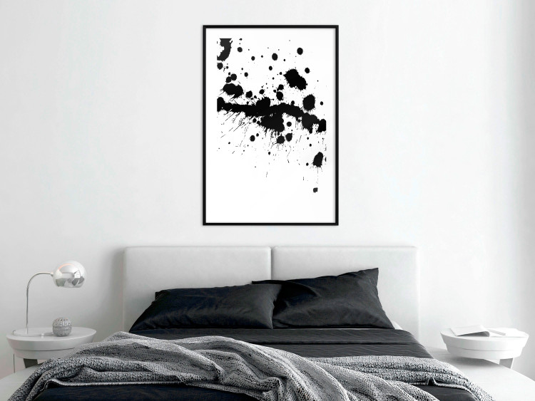 Wall Poster Trace of Passion - black abstract spots and patterns on white background 123520 additionalImage 4