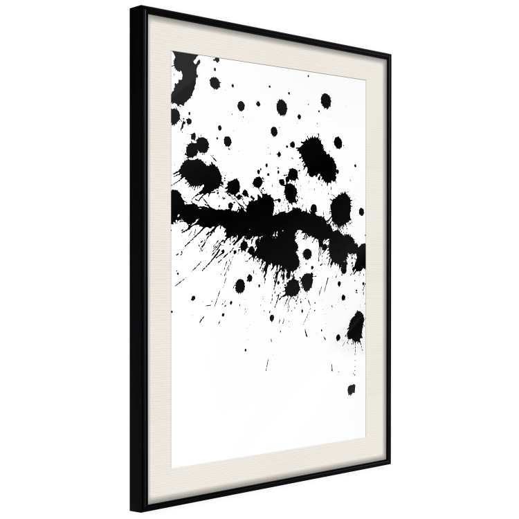 Wall Poster Trace of Passion - black abstract spots and patterns on white background 123520 additionalImage 3