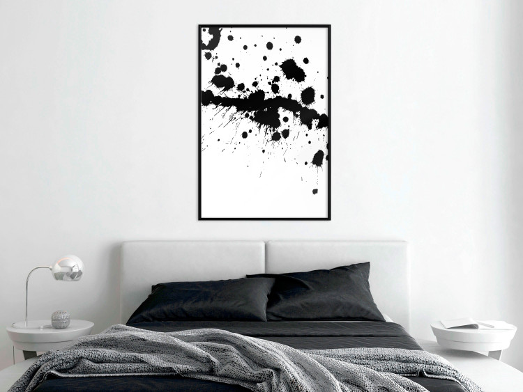 Wall Poster Trace of Passion - black abstract spots and patterns on white background 123520 additionalImage 5