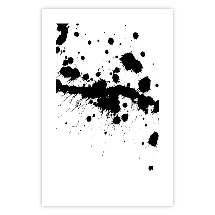 Wall Poster Trace of Passion - black abstract spots and patterns on white background 123520 additionalImage 25