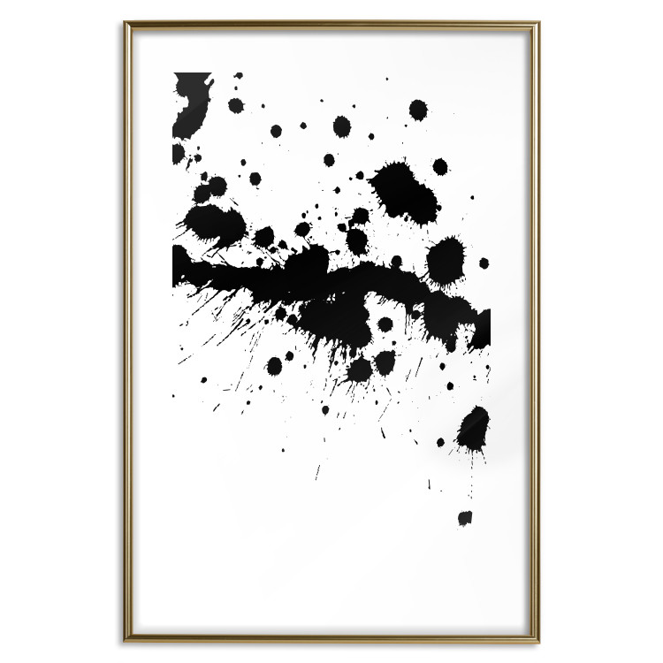 Wall Poster Trace of Passion - black abstract spots and patterns on white background 123520 additionalImage 16