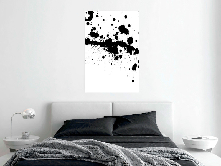 Wall Poster Trace of Passion - black abstract spots and patterns on white background 123520 additionalImage 23