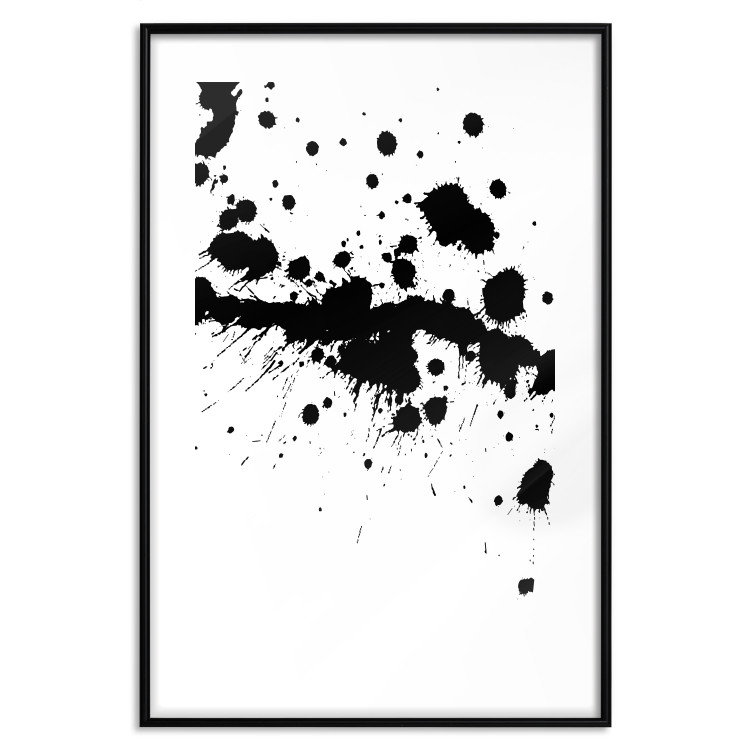 Wall Poster Trace of Passion - black abstract spots and patterns on white background 123520 additionalImage 17