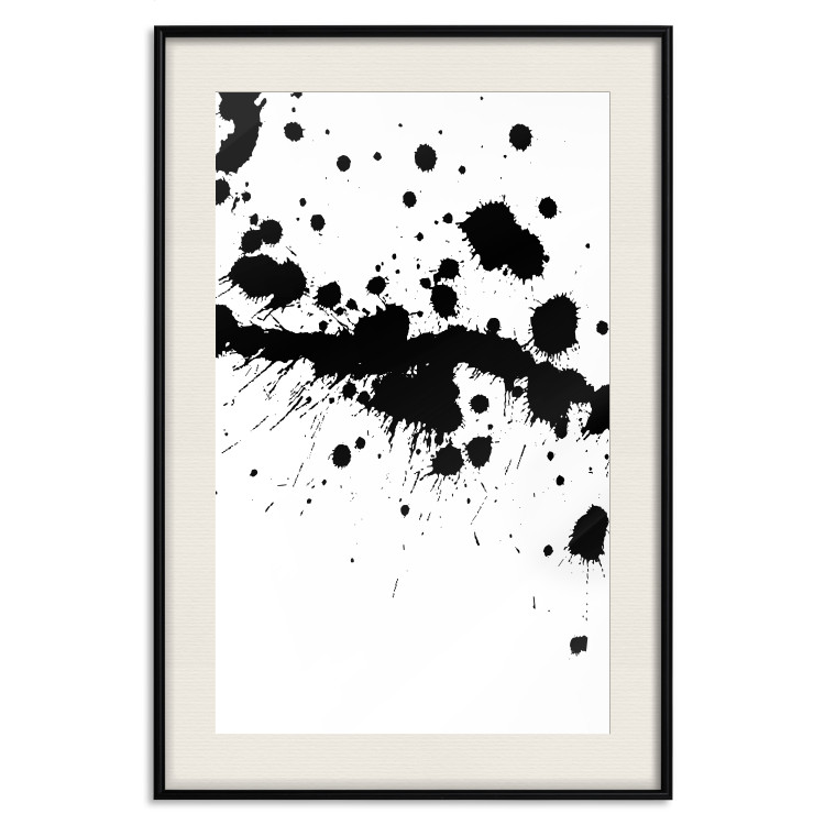 Wall Poster Trace of Passion - black abstract spots and patterns on white background 123520 additionalImage 18