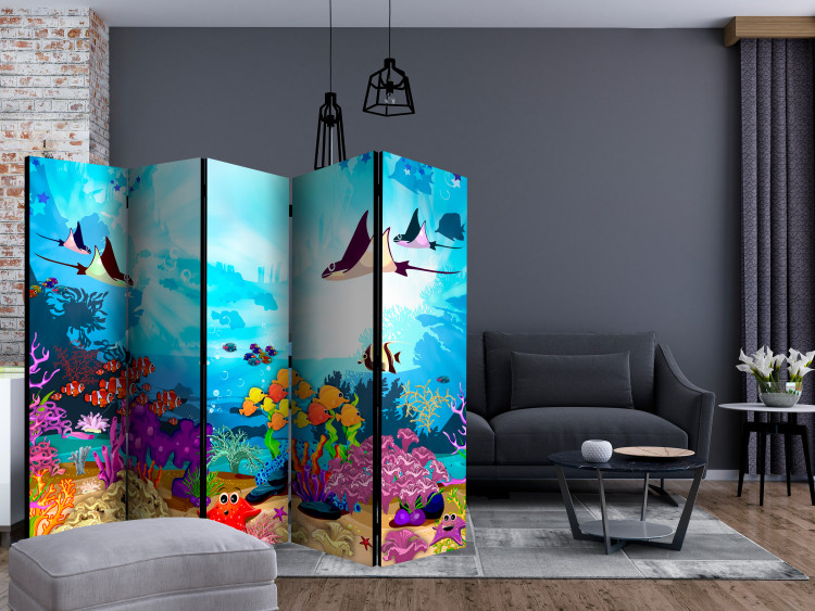 Room Separator Colorful Fish II - colorful underwater ocean with fish and plants 124020 additionalImage 4