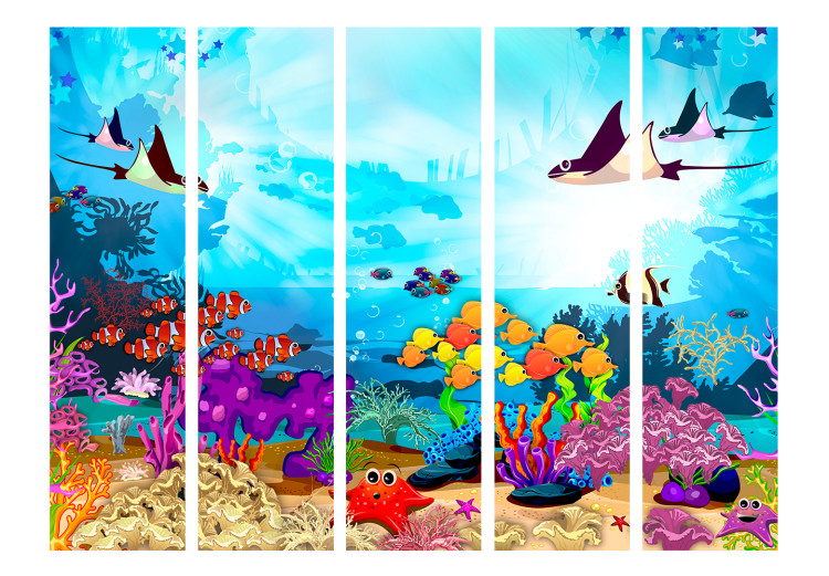 Room Separator Colorful Fish II - colorful underwater ocean with fish and plants 124020 additionalImage 3